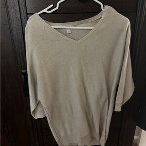 New York & Company Cream Knit Sweater